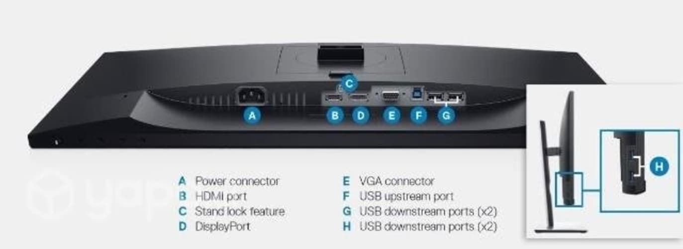 Pantalla Monitor de 24" Dell