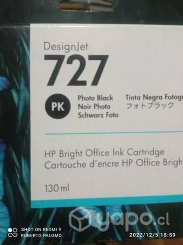 Tintas HP 727 colores originales de 130ml