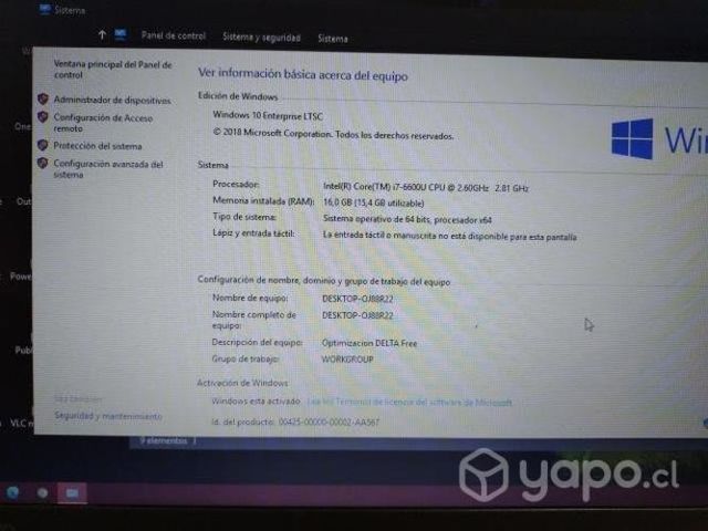 Notebook levono thinkpad