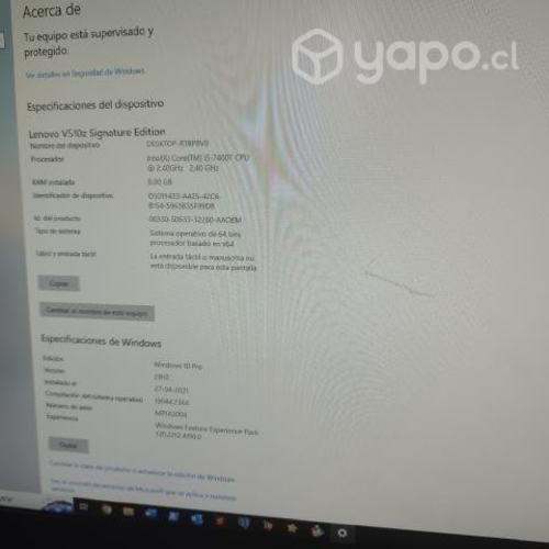 Allá In One Lenovo V510z i5 7ma
