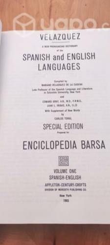 Diccionario Velasquez Español Inglés 1965