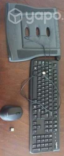 Teclado mouse inalambrico y soporte notebook