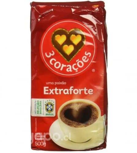 Café Tostado Molido Extra Fuerte 3 Corazones 500 G