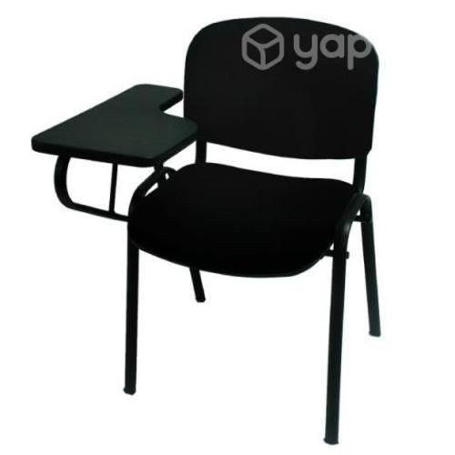 Silla Universitaria apilable tela negra