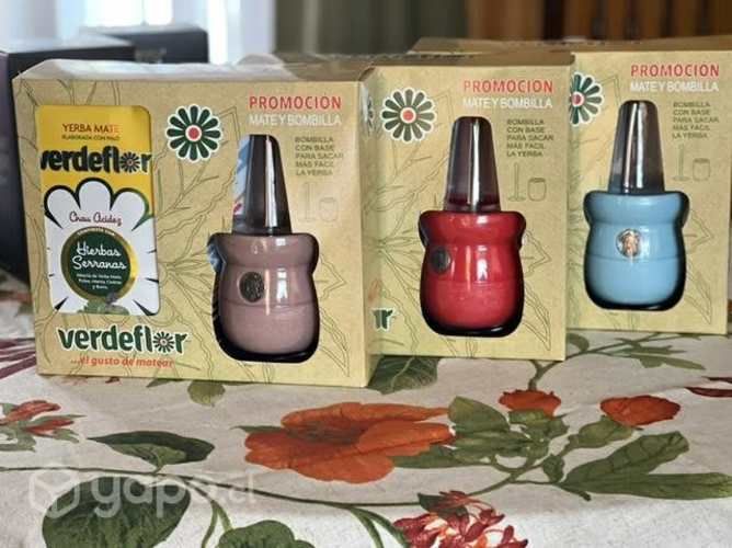 Yerba mate verde flor + Matero zaino