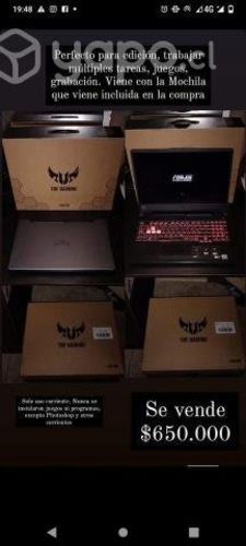 Notebook TUF GAMIMG F15 NVDIA GEFORCE 1650