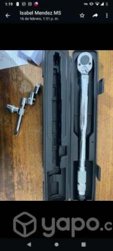 Llave Torque Torquimetro 1/2 - 28-210nm + Dados +