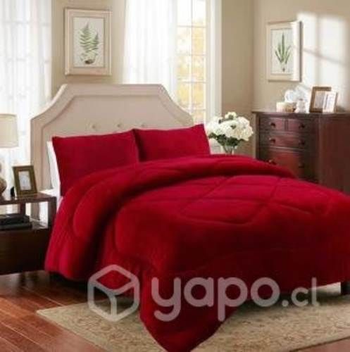 Plumon Térmico Sherpa Chiporro 2 Rojo plazas