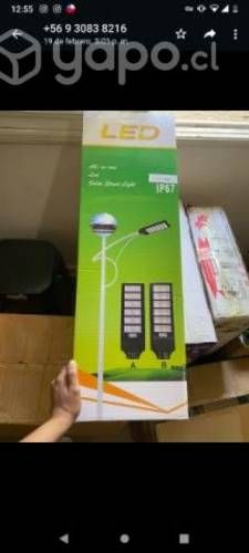Pack x 3 foco solar LED de 600 y 400was