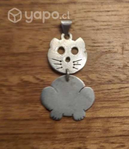 Colgajo Gato de plata 950