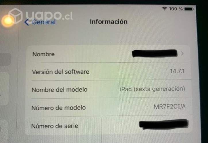 IPad 6ta (sexta) Generación 32GB Black