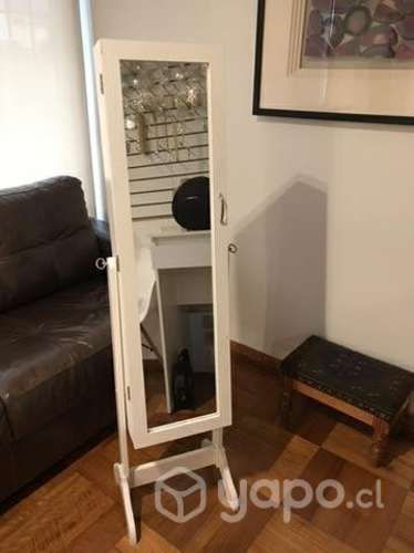 Espejo joyero blanco