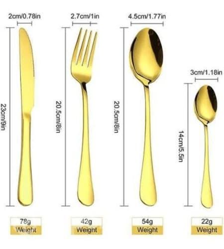 Set 24 Pcs Cuchillería Cubiertos De Lujo Maleta