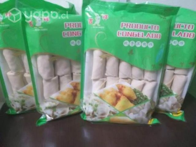 Arrollado primavera , jamon queso y wantan