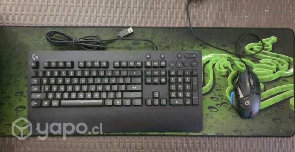 Combo gamer usado Mouse / Pad / Teclado Logitech