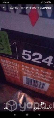 Toner lexmark 524h black original