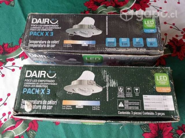 Lámparas embutidas 3 de luz fría y 2 de luz calida