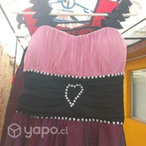 Vestido de fiesta con perlas blancas talla s y m