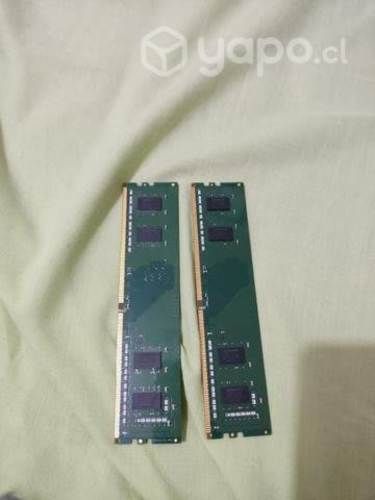 2 tarjetas ram 4gb ddr4