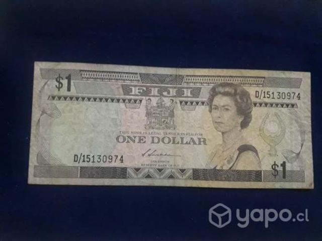 One dollar fiji billete fuera de circulacion