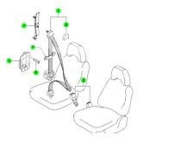 Cinturón de Seguridad Delantero Derecho Ssangyong
