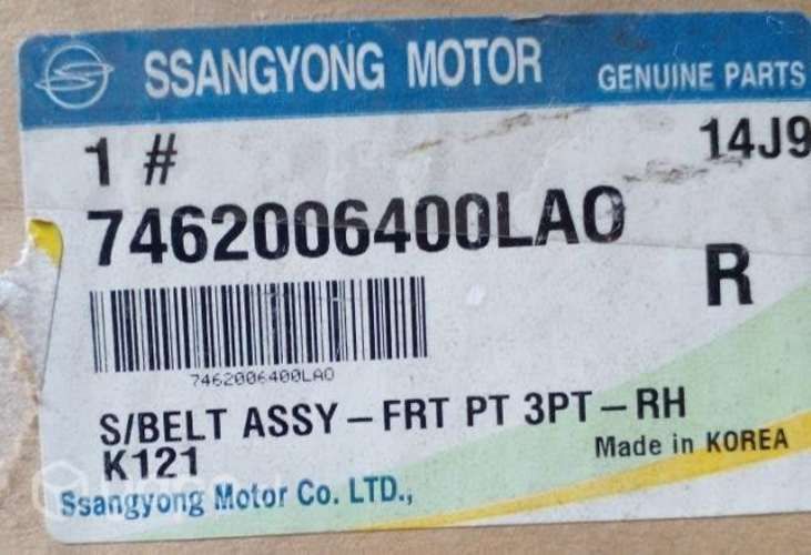 Cinturón de Seguridad Delantero Derecho Ssangyong