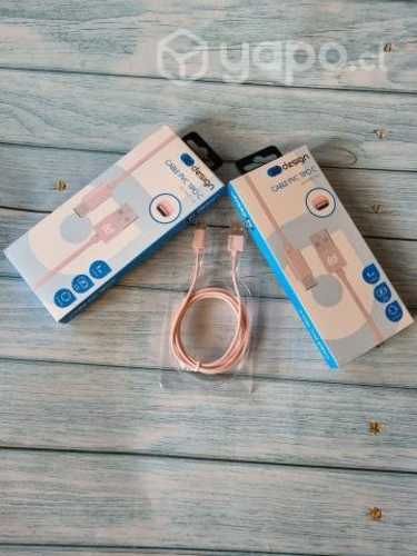 Cargadores tipo C de 1 metro rosado