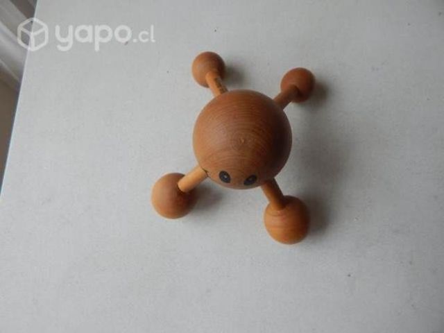 Masajeador pulpo de 4 patas, madera