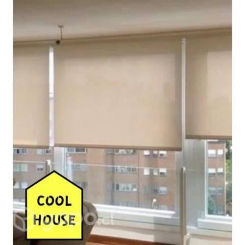 Cortinas Para Decorar Roller Lisa Beige de 100cm