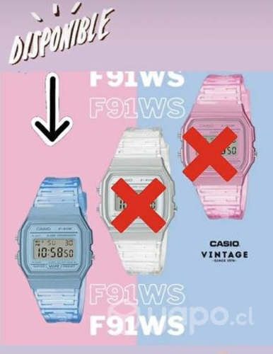 Reloj Casio vintage celeste