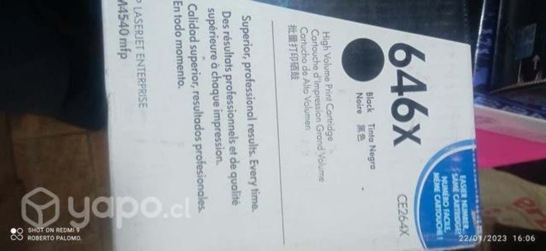 Toner HP 646x black original de alta