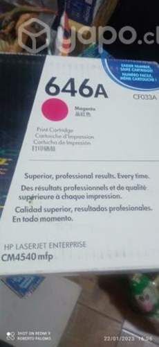 Toner HP 646 colores originales de alta