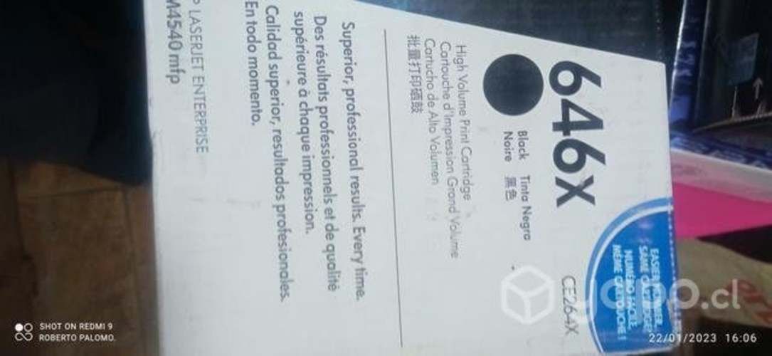 Toner HP 646 colores originales de alta