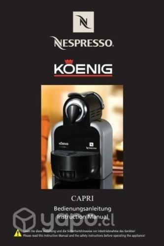 Cafetera Nespresso CAPRI la MAS SILENCIOSA ROBUSTA