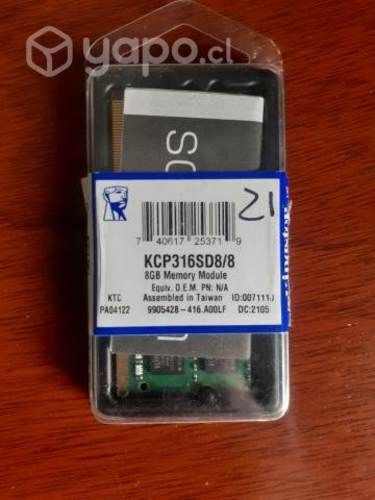 Memoria Ram 8GB Kingston