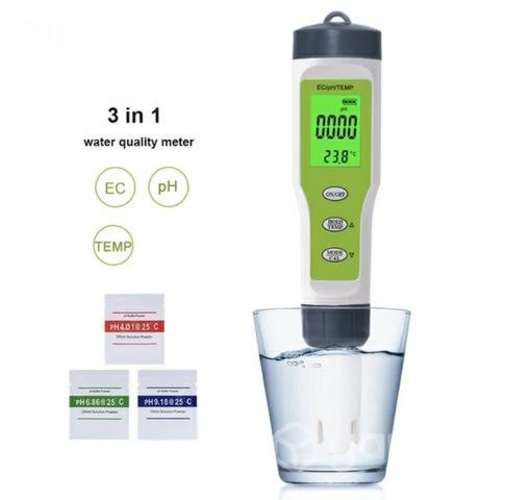 Medidor de PH, EC y Temperatura + Baterias