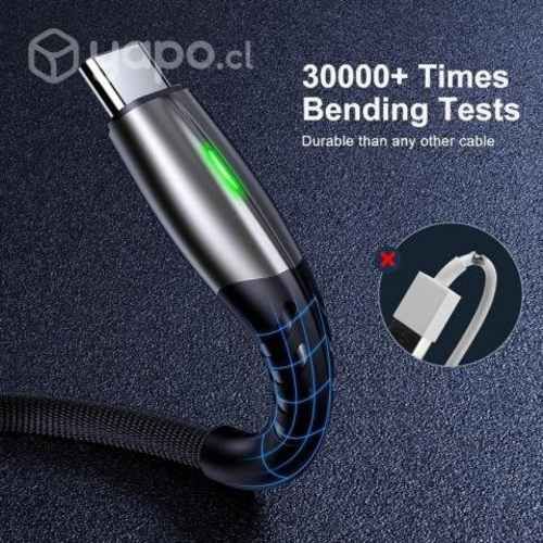 Cable Carga Rápida Celular 5.1 A USB a Tipo C 1 mt