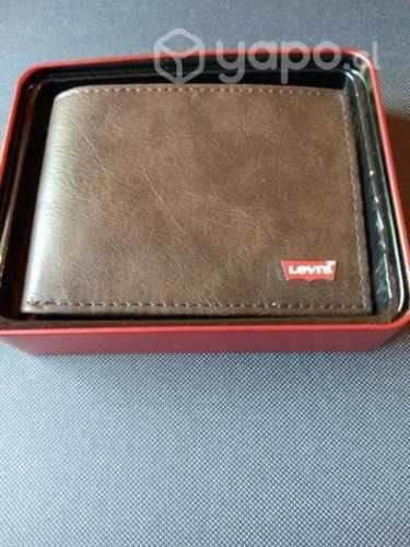 Billetera de cuero Levis Strauss, hombre nueva