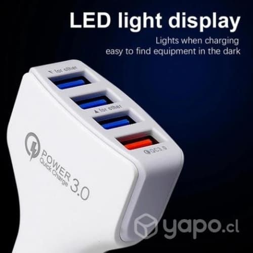 Cargador De Celular Auto 4 USB 3.1 A Carga Rapida