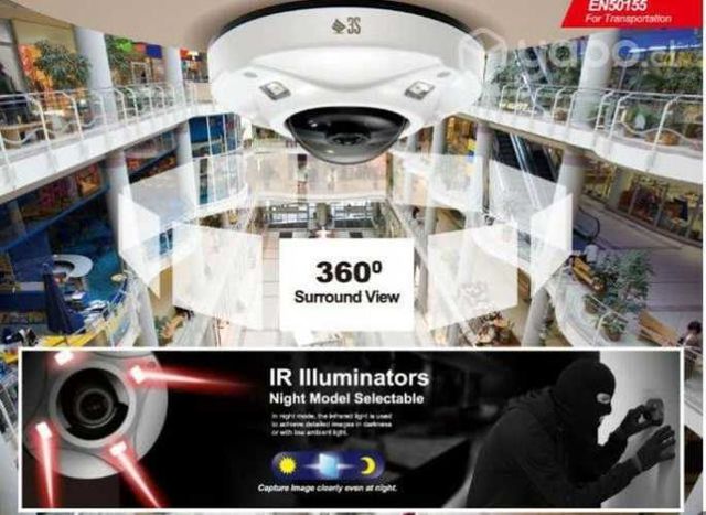 CAMARA IP FISHEYE 5 Mpx ANTIVANDALICA vision noctu