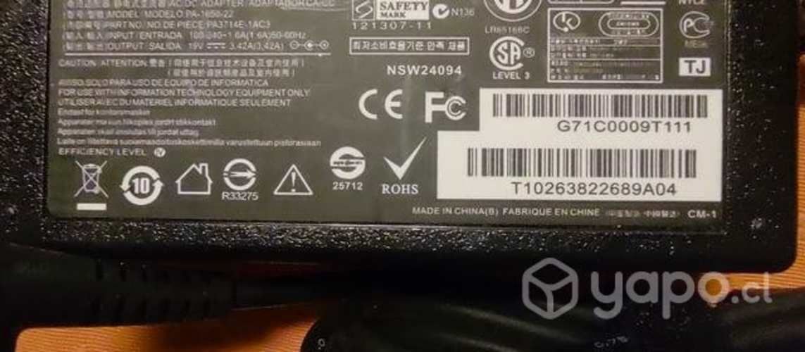 Cargador para Acer Aspire 19v 3.42a 65w E3 E1