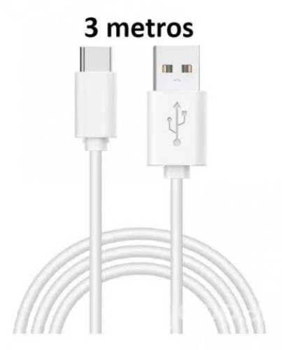 Cable Tipo C 3 Metros Carga Rapida Y Datos