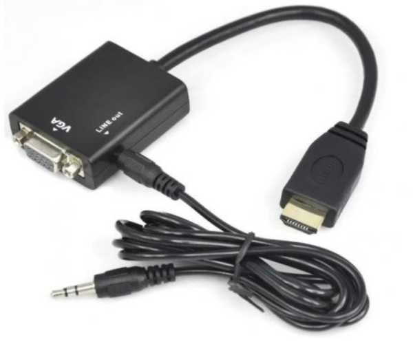 Convertidor hdmi macho a vga hembra con salida de