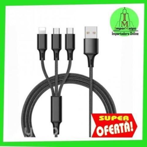 Cable Carga Rápida Celular 3 en 1 Android Samsung