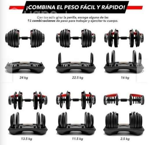 Mancuernas ajustables automáticas 24kg