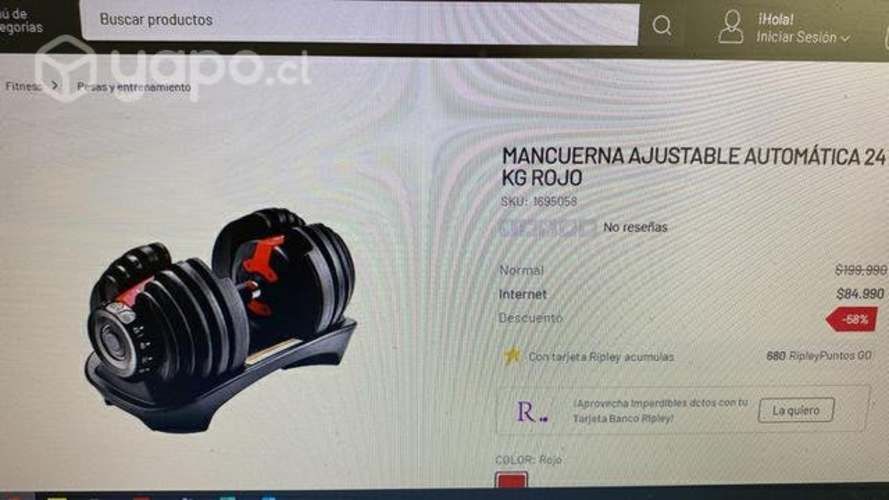 Mancuernas ajustables automáticas 24kg