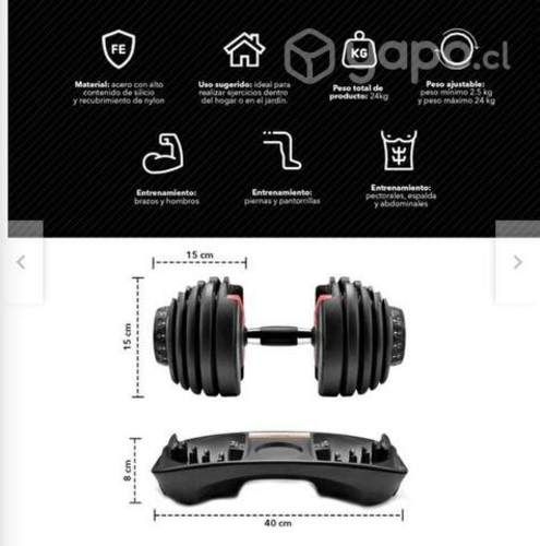 Mancuernas ajustables automáticas 24kg