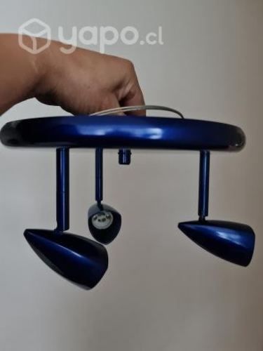 Foco azul 3 luces de techo