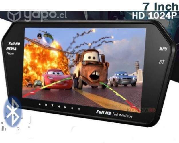 Monitor Multimedia Para Espejo Auto 7" Touch Usb