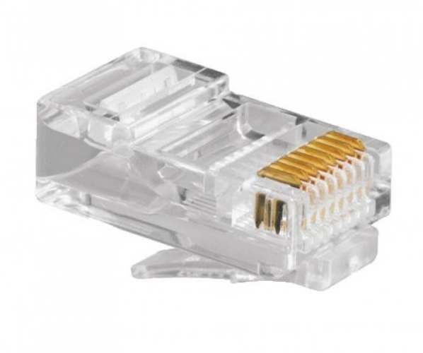 Conector rj45 cat5e , 100 uni